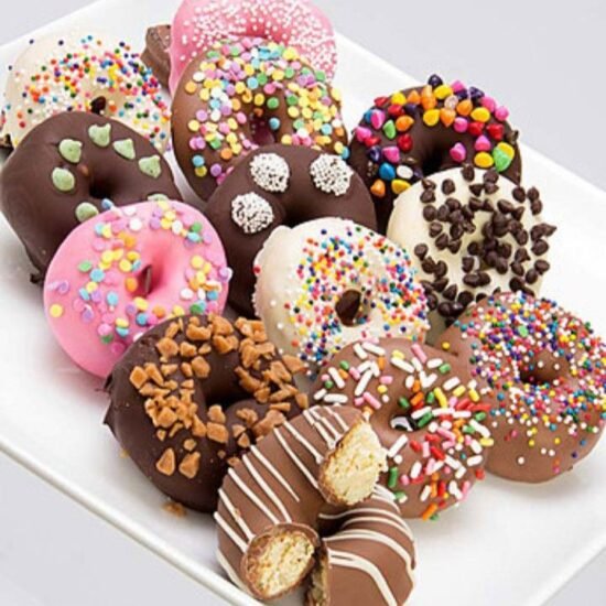 10 Mini Chocolate Doughnuts